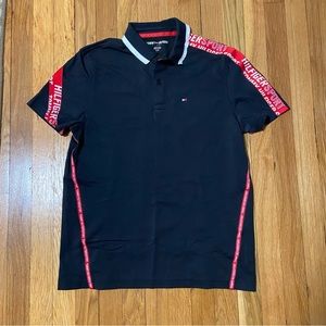 Tommy Hilfiger Mens Black Polo